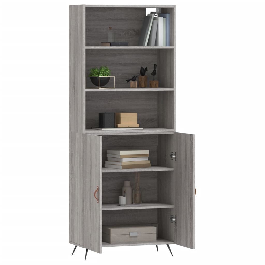 Ντουλάπι Γκρι Sonoma 69,5 x 34 x 180 εκ. Επεξεργασμένο Ξύλο