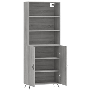 Ντουλάπι Γκρι Sonoma 69,5 x 34 x 180 εκ. Επεξεργασμένο Ξύλο
