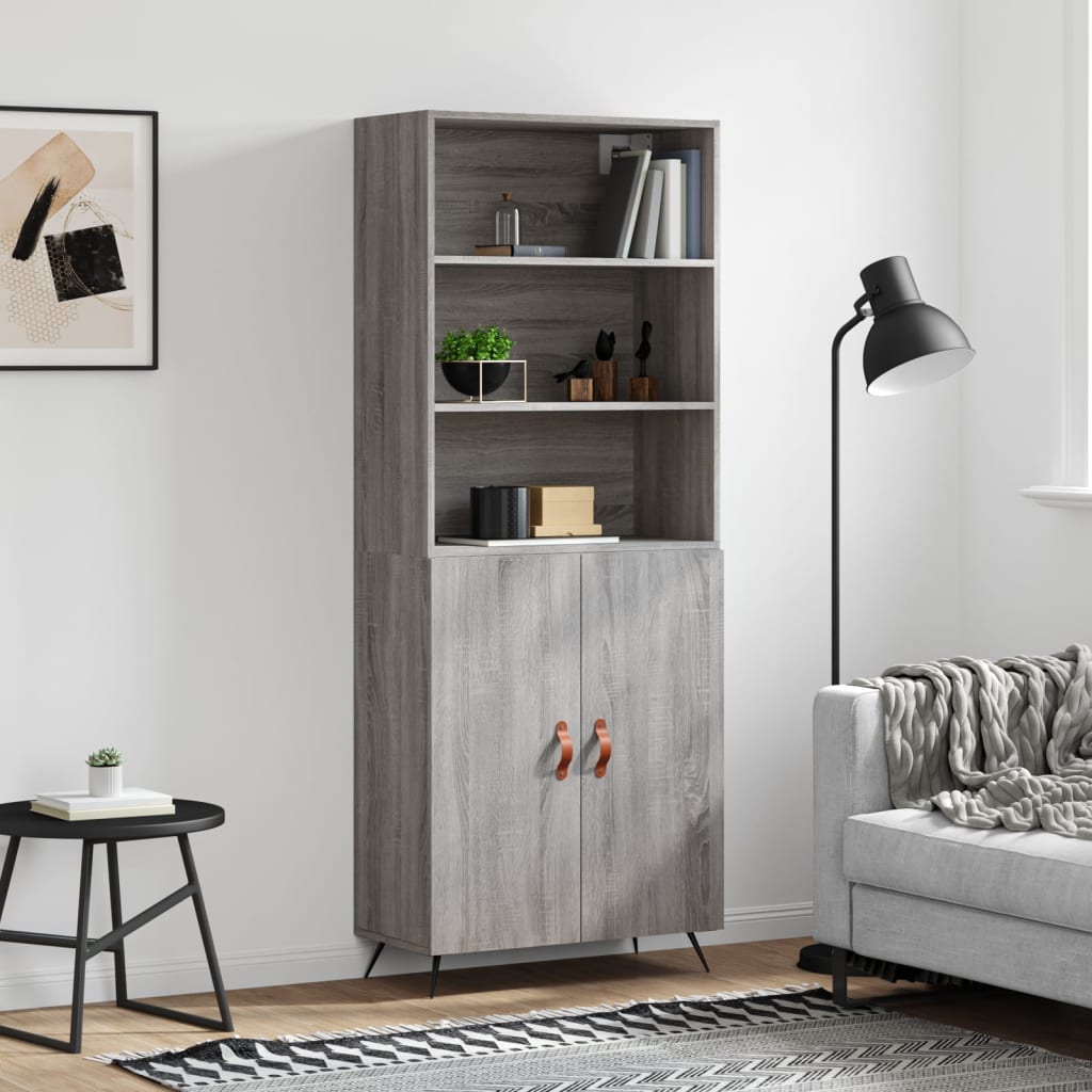 Ντουλάπι Γκρι Sonoma 69,5 x 34 x 180 εκ. Επεξεργασμένο Ξύλο