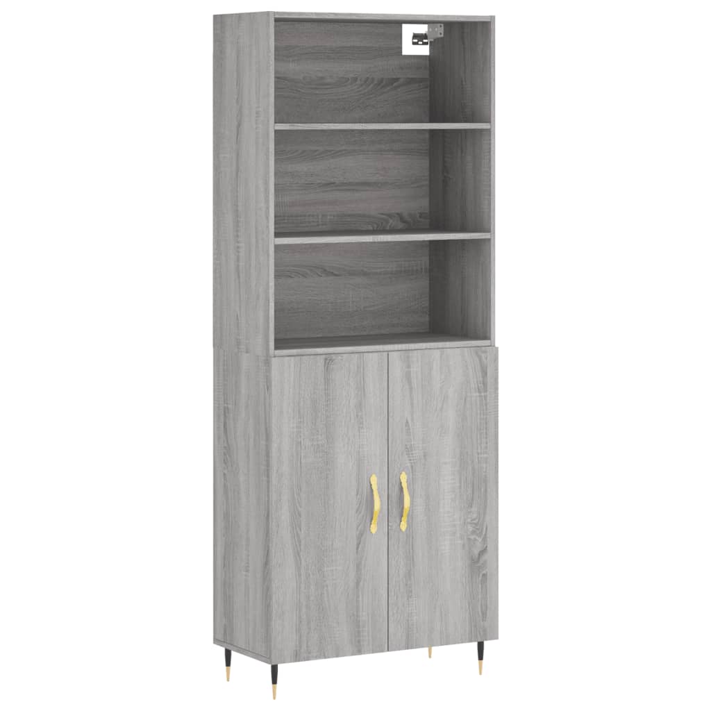 Ντουλάπι Γκρι Sonoma 69,5 x 34 x 180 εκ. Επεξεργασμένο Ξύλο