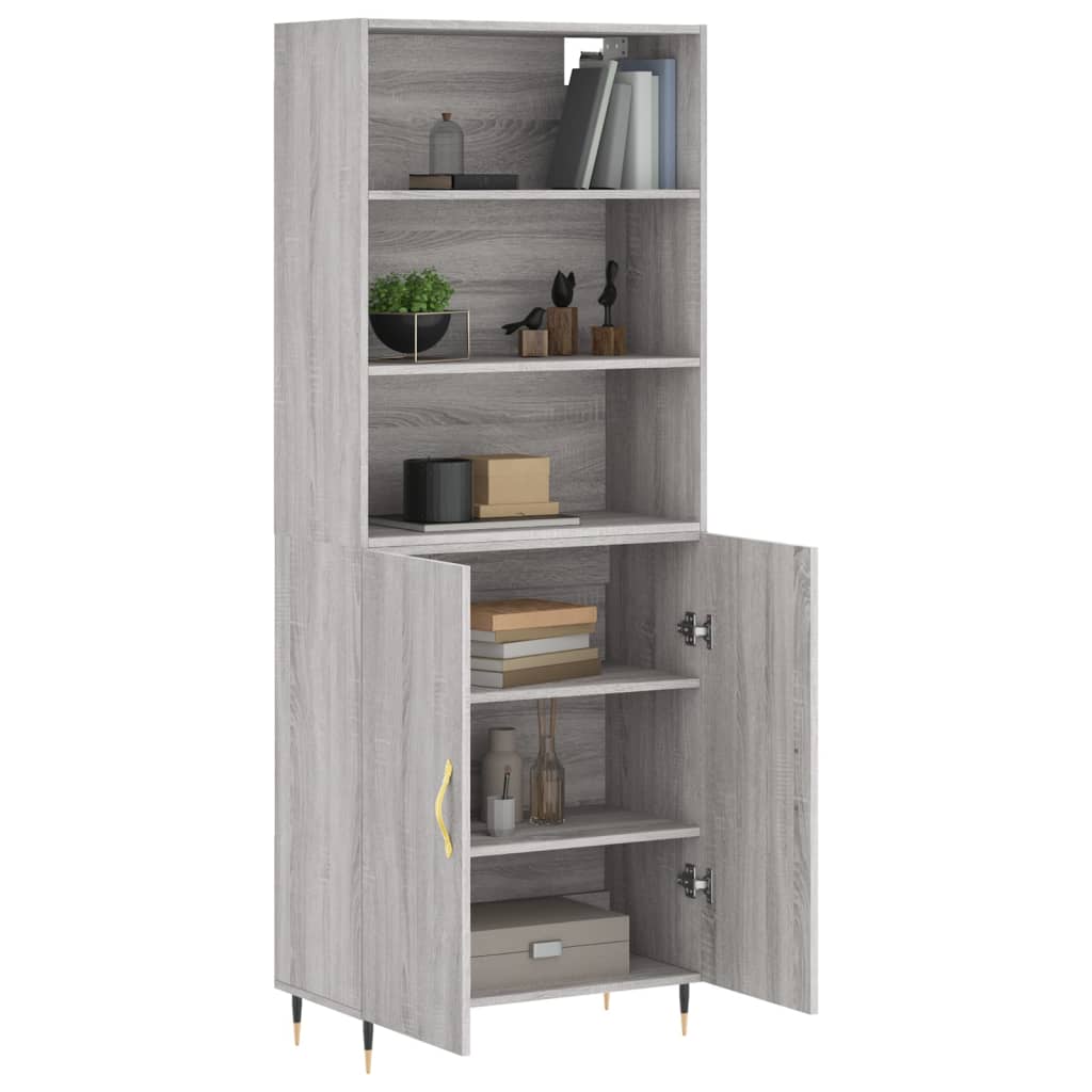 Ντουλάπι Γκρι Sonoma 69,5 x 34 x 180 εκ. Επεξεργασμένο Ξύλο