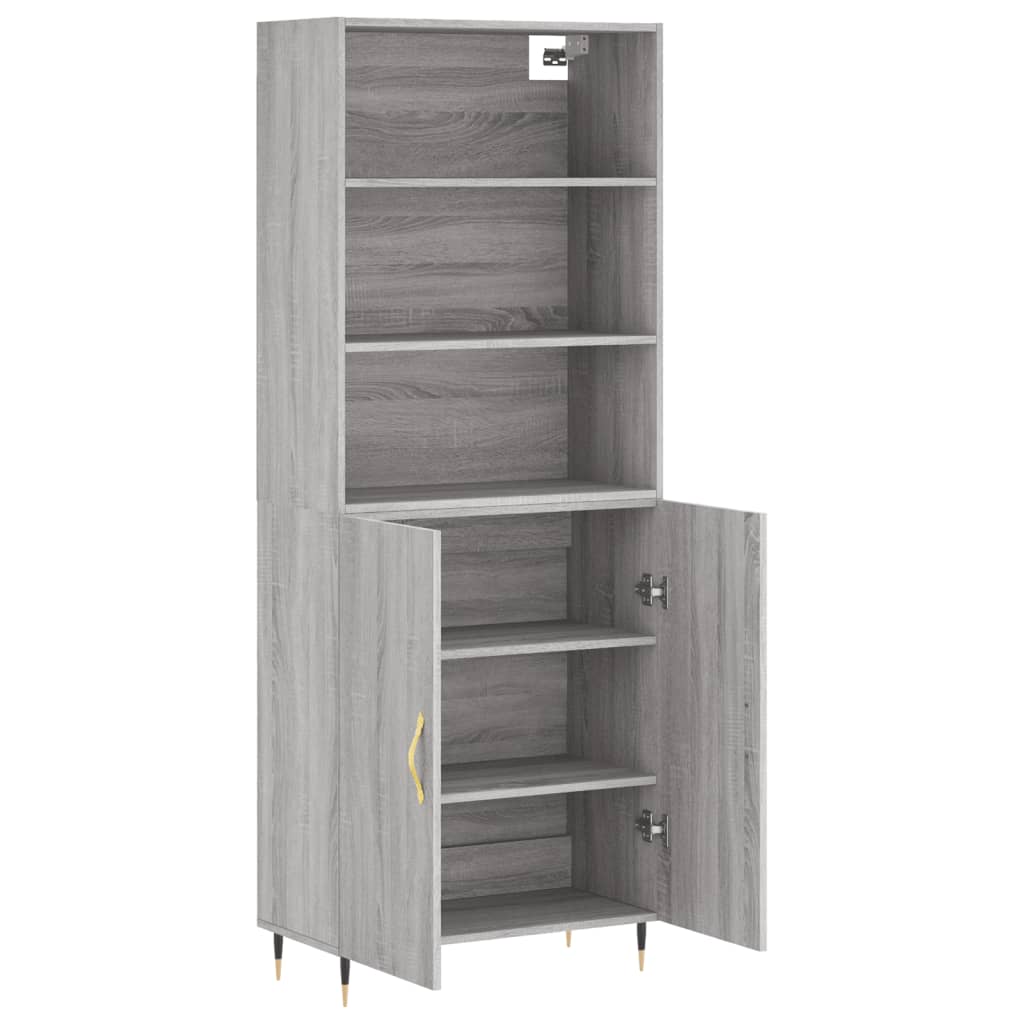 Ντουλάπι Γκρι Sonoma 69,5 x 34 x 180 εκ. Επεξεργασμένο Ξύλο