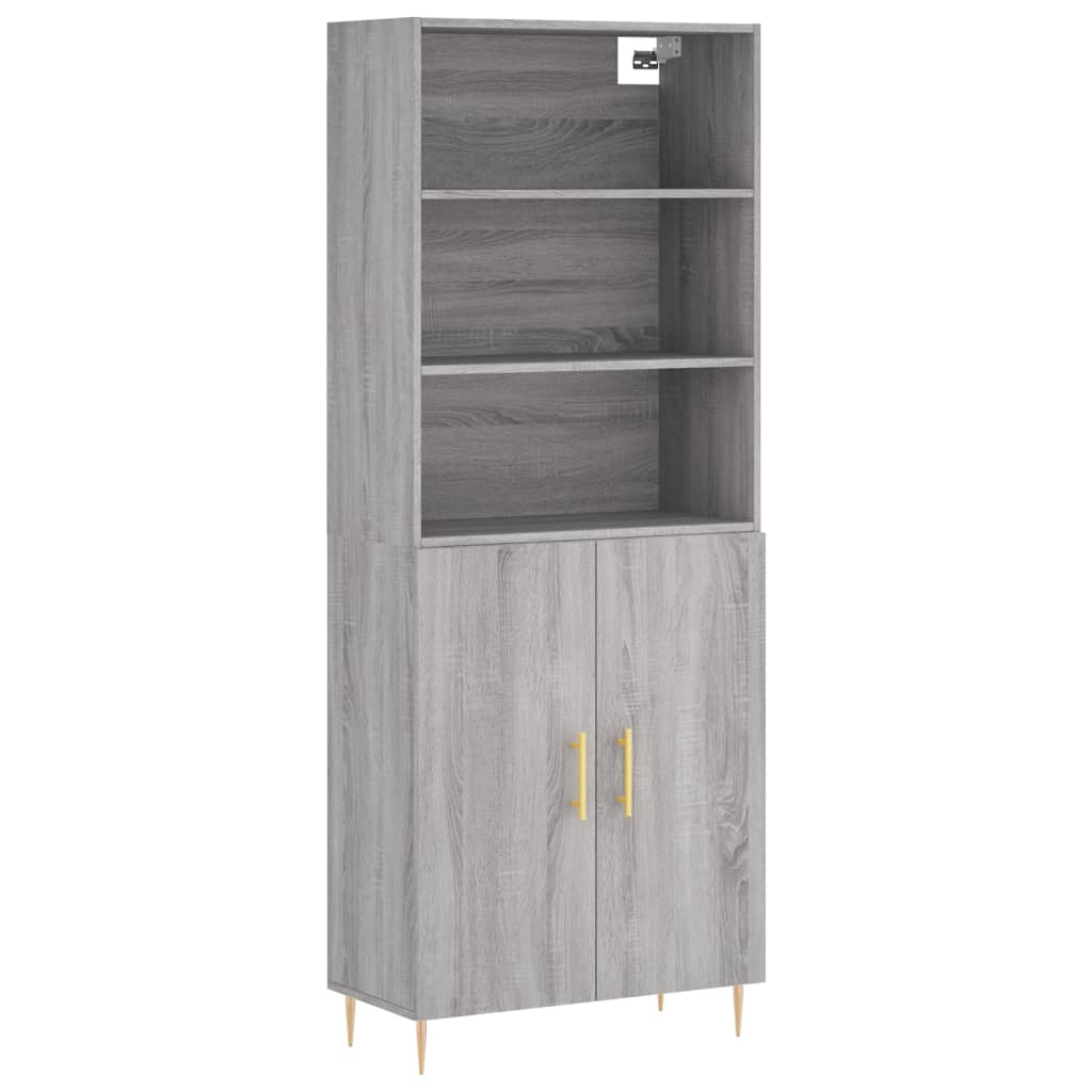 Ντουλάπι Γκρι Sonoma 69,5 x 34 x 180 εκ. Επεξεργασμένο Ξύλο
