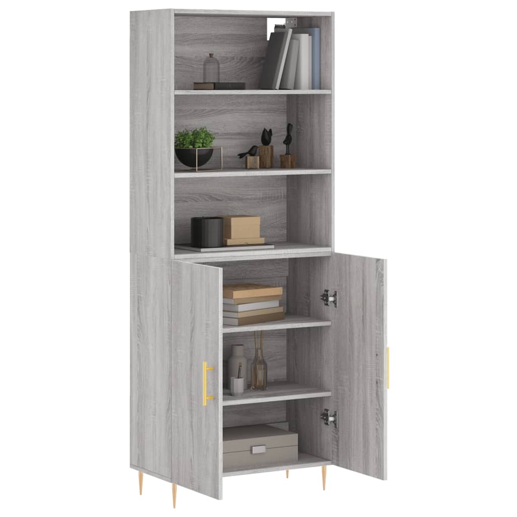 Ντουλάπι Γκρι Sonoma 69,5 x 34 x 180 εκ. Επεξεργασμένο Ξύλο