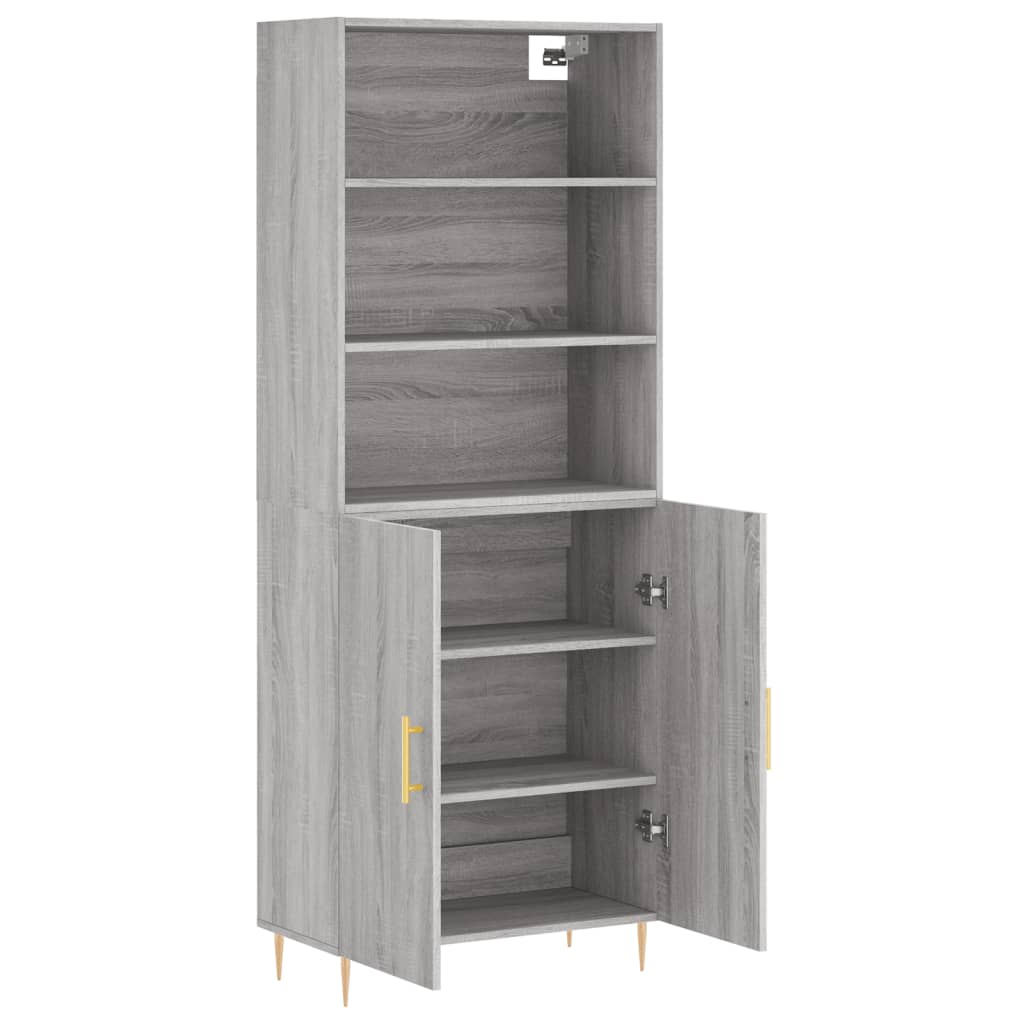 Ντουλάπι Γκρι Sonoma 69,5 x 34 x 180 εκ. Επεξεργασμένο Ξύλο