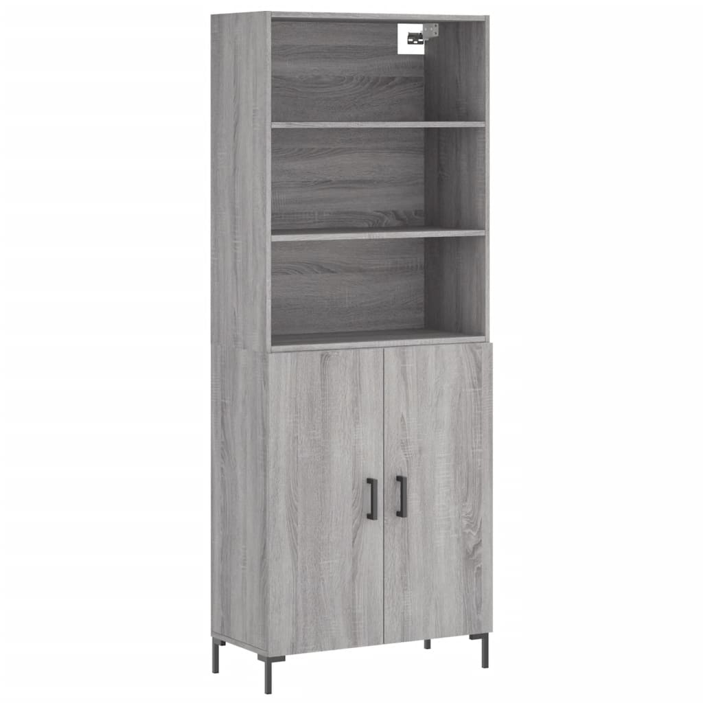 Ντουλάπι Γκρι Sonoma 69,5 x 34 x 180 εκ. Επεξεργασμένο Ξύλο