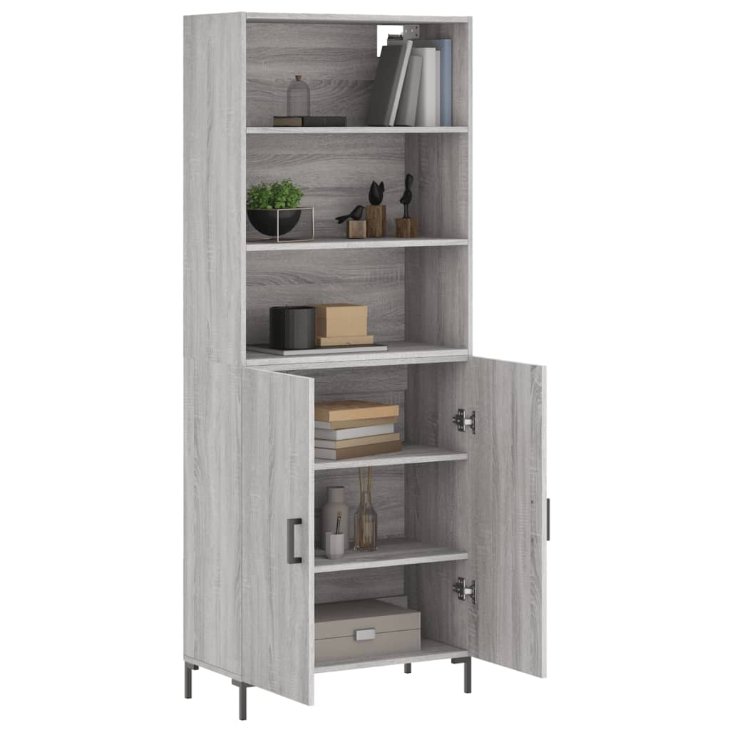 Ντουλάπι Γκρι Sonoma 69,5 x 34 x 180 εκ. Επεξεργασμένο Ξύλο