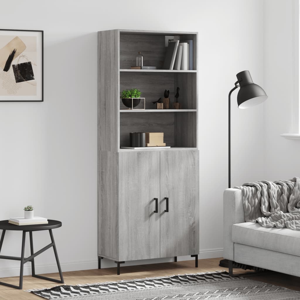 Ντουλάπι Γκρι Sonoma 69,5 x 34 x 180 εκ. Επεξεργασμένο Ξύλο