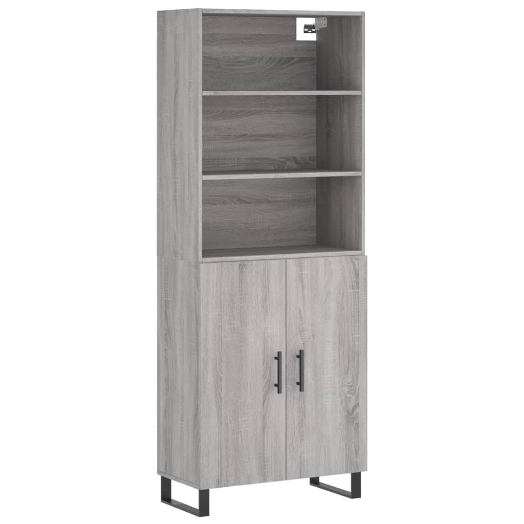 Ντουλάπι Γκρι Sonoma 69,5 x 34 x 180 εκ. Επεξεργασμένο Ξύλο