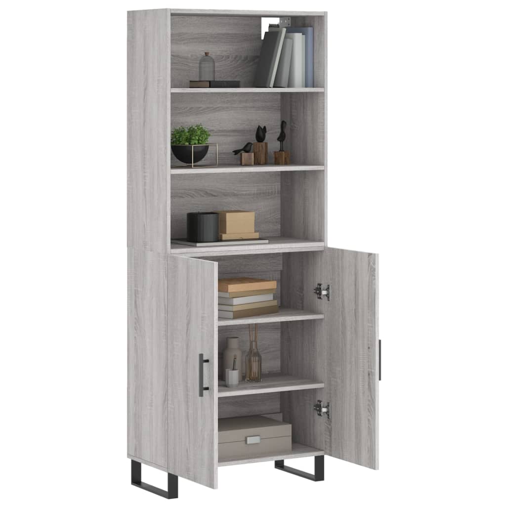 Ντουλάπι Γκρι Sonoma 69,5 x 34 x 180 εκ. Επεξεργασμένο Ξύλο