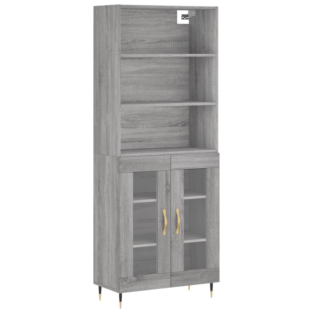 Ντουλάπι Γκρι Sonoma 69,5 x 34 x 180 εκ. Επεξεργασμένο Ξύλο
