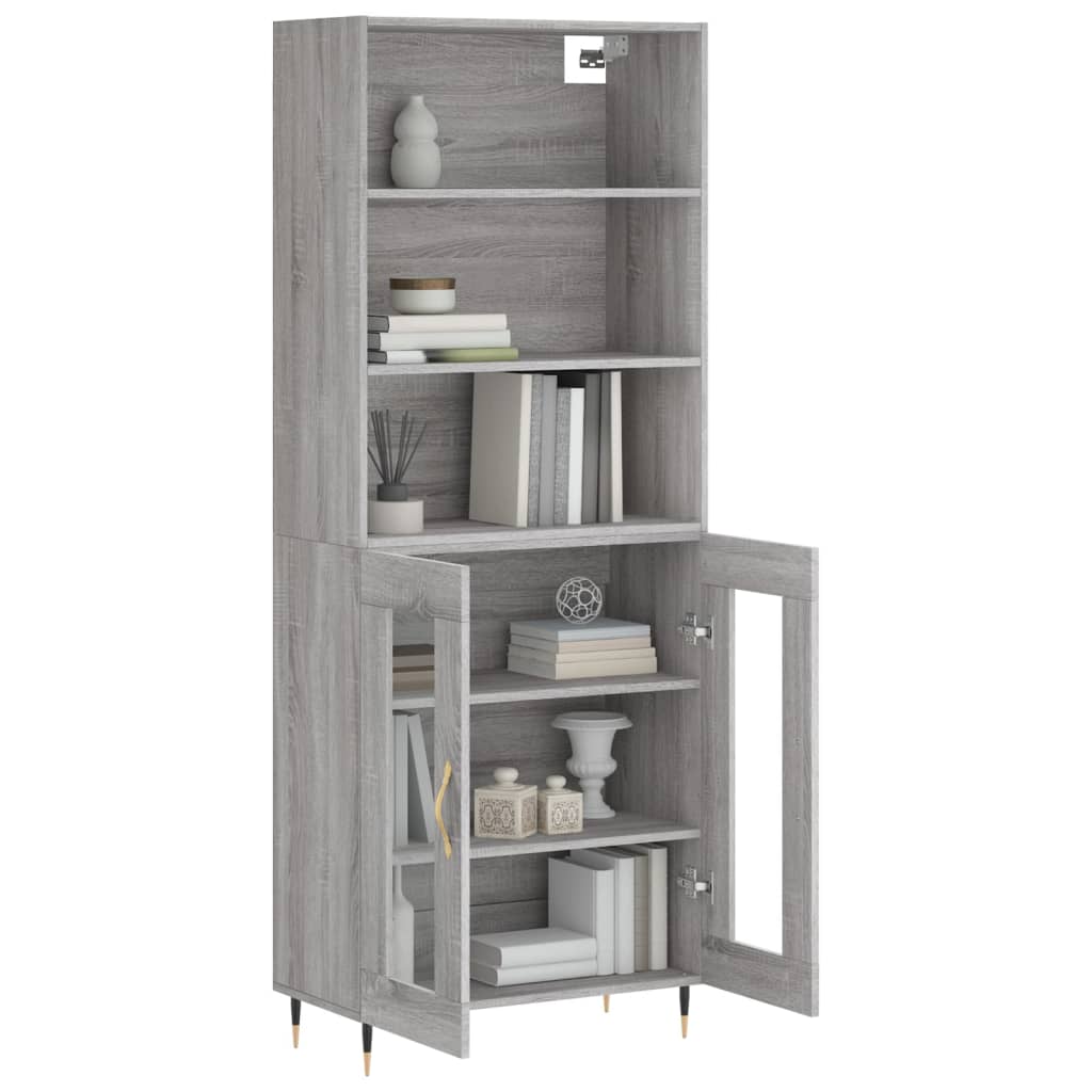 Ντουλάπι Γκρι Sonoma 69,5 x 34 x 180 εκ. Επεξεργασμένο Ξύλο