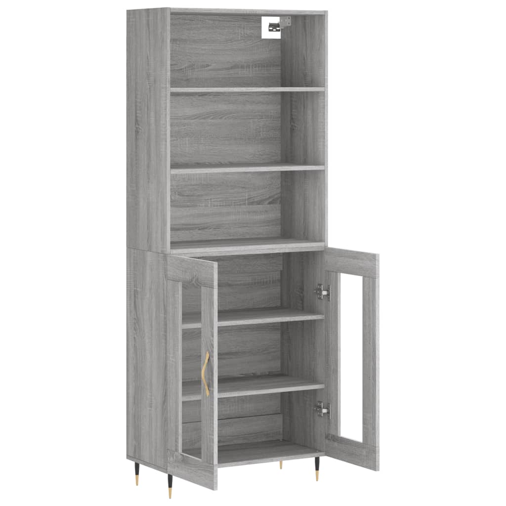Ντουλάπι Γκρι Sonoma 69,5 x 34 x 180 εκ. Επεξεργασμένο Ξύλο
