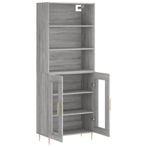 Ντουλάπι Γκρι Sonoma 69,5 x 34 x 180 εκ. Επεξεργασμένο Ξύλο