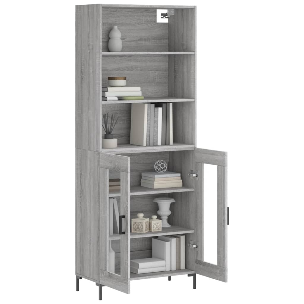 Ντουλάπι Γκρι Sonoma 69,5 x 34 x 180 εκ. Επεξεργασμένο Ξύλο