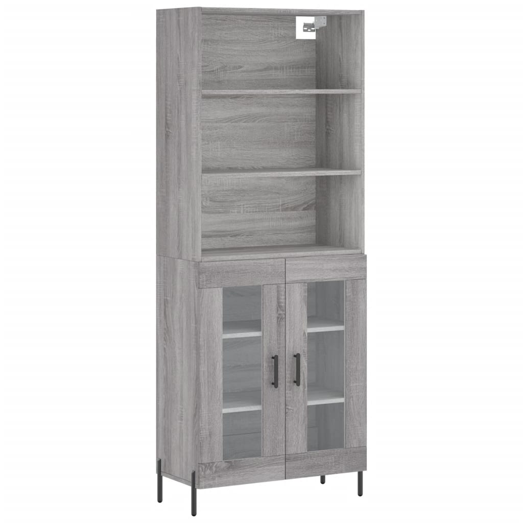 Ντουλάπι Γκρι Sonoma 69,5 x 34 x 180 εκ. Επεξεργασμένο Ξύλο - Pakobazaar