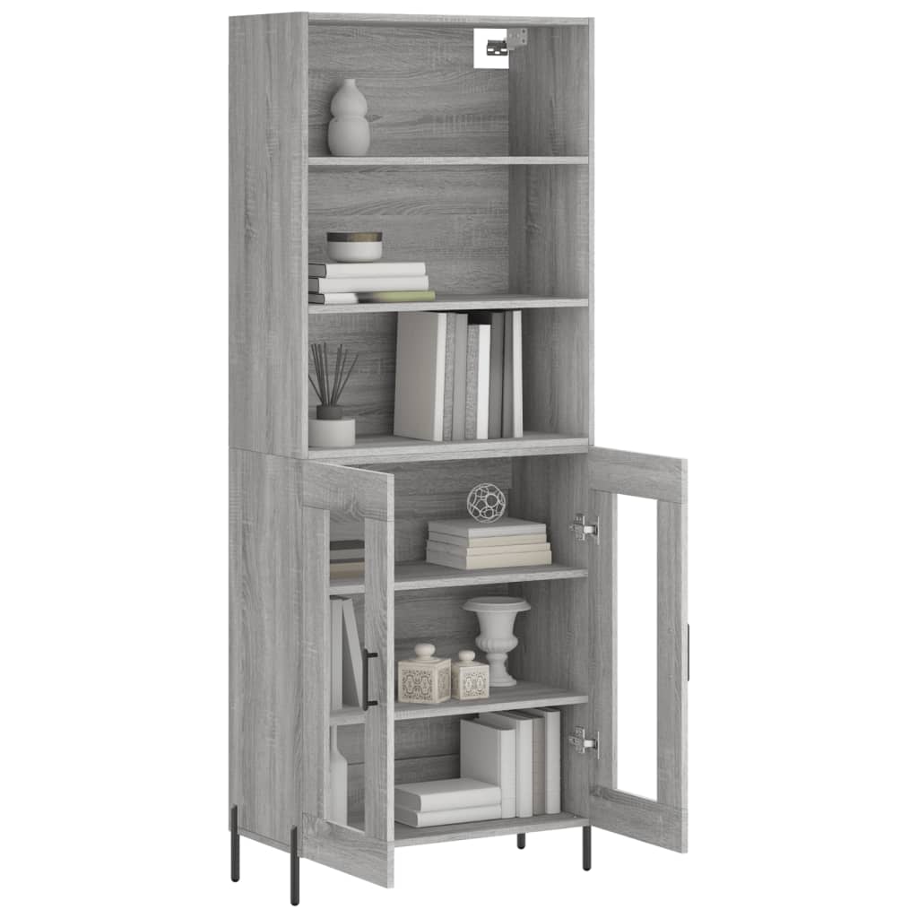 Ντουλάπι Γκρι Sonoma 69,5 x 34 x 180 εκ. Επεξεργασμένο Ξύλο - Pakobazaar
