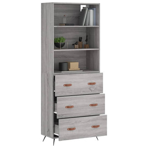 Ντουλάπι Γκρι Sonoma 69,5 x 34 x 180 εκ. Επεξεργασμένο Ξύλο - Pakobazaar