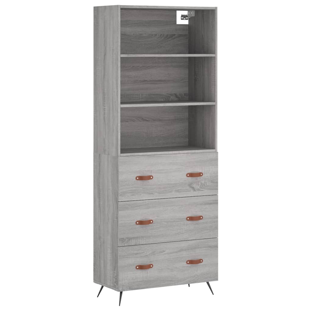 Ντουλάπι Γκρι Sonoma 69,5 x 34 x 180 εκ. Επεξεργασμένο Ξύλο - Pakobazaar
