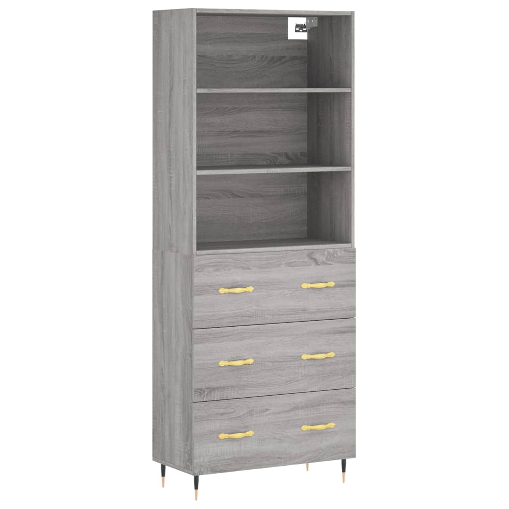 Ντουλάπι Γκρι Sonoma 69,5 x 34 x 180 εκ. Επεξεργασμένο Ξύλο