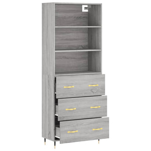 Ντουλάπι Γκρι Sonoma 69,5 x 34 x 180 εκ. Επεξεργασμένο Ξύλο