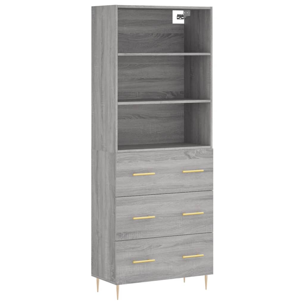 Ντουλάπι Γκρι Sonoma 69,5 x 34 x 180 εκ. Επεξεργασμένο Ξύλο