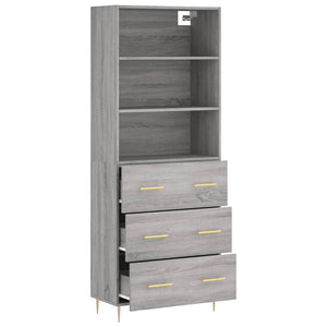 Ντουλάπι Γκρι Sonoma 69,5 x 34 x 180 εκ. Επεξεργασμένο Ξύλο