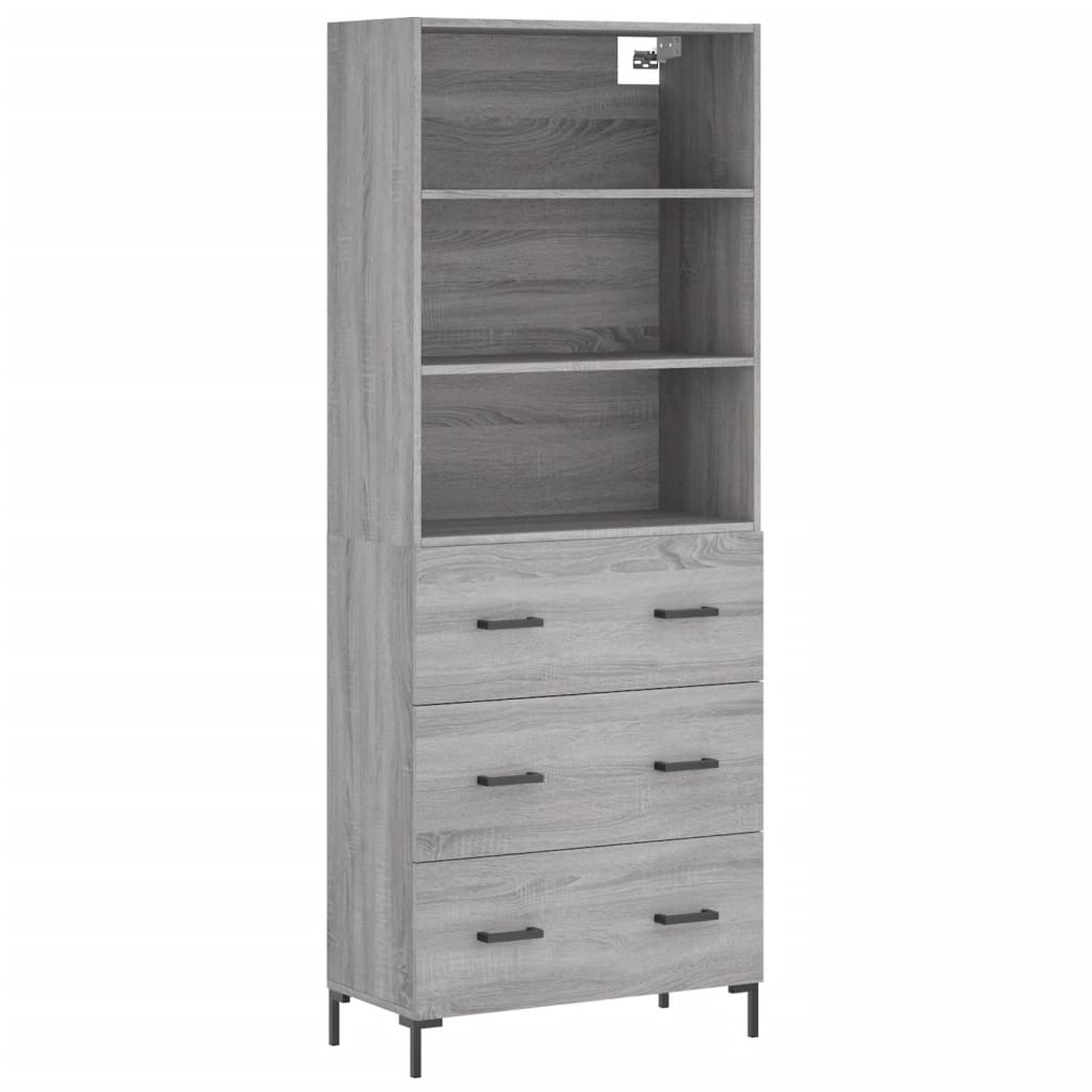 Ντουλάπι Γκρι Sonoma 69,5 x 34 x 180 εκ. Επεξεργασμένο Ξύλο