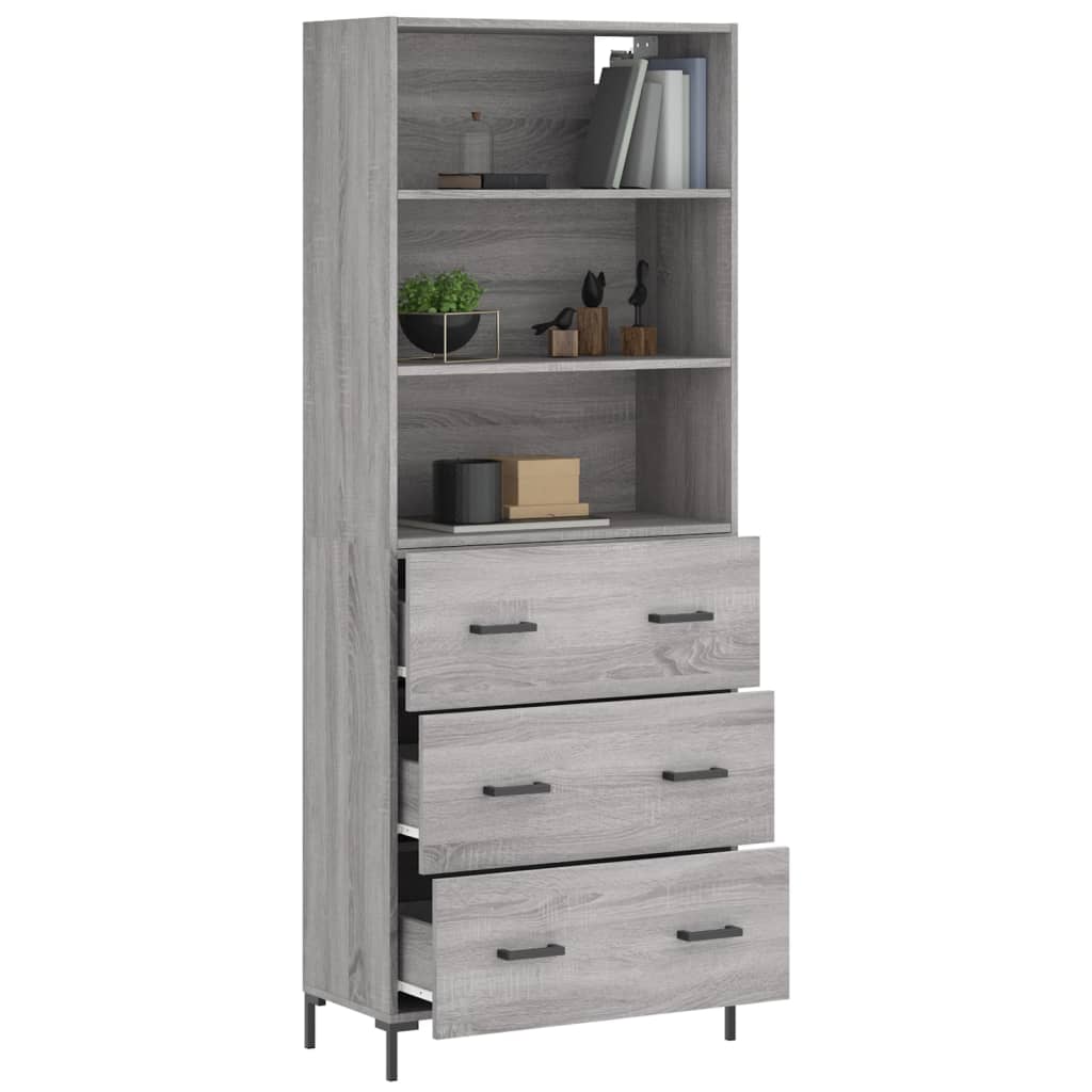 Ντουλάπι Γκρι Sonoma 69,5 x 34 x 180 εκ. Επεξεργασμένο Ξύλο