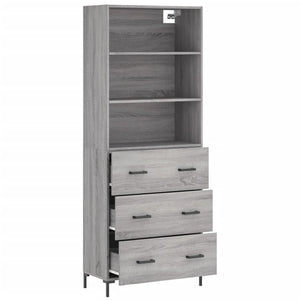 Ντουλάπι Γκρι Sonoma 69,5 x 34 x 180 εκ. Επεξεργασμένο Ξύλο
