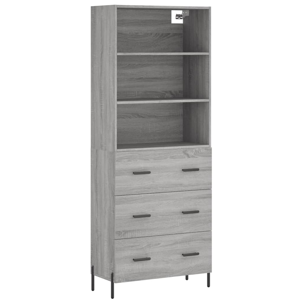 Ντουλάπι Γκρι Sonoma 69,5 x 34 x 180 εκ. Επεξεργασμένο Ξύλο - Pakobazaar