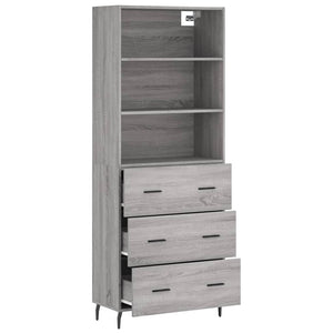 Ντουλάπι Γκρι Sonoma 69,5 x 34 x 180 εκ. Επεξεργασμένο Ξύλο