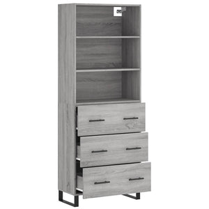 Ντουλάπι Γκρι Sonoma 69,5 x 34 x 180 εκ. Επεξεργασμένο Ξύλο