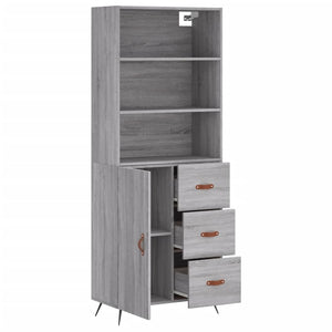 Ντουλάπι Γκρι Sonoma 69,5 x 34 x 180 εκ. Επεξεργασμένο Ξύλο