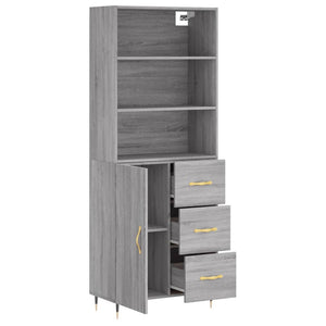 Ντουλάπι Γκρι Sonoma 69,5 x 34 x 180 εκ. Επεξεργασμένο Ξύλο