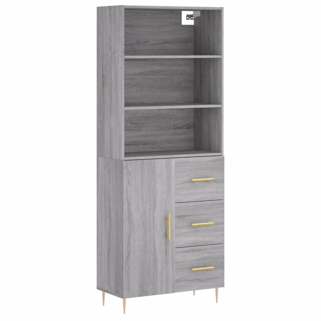Ντουλάπι Γκρι Sonoma 69,5 x 34 x 180 εκ. Επεξεργασμένο Ξύλο