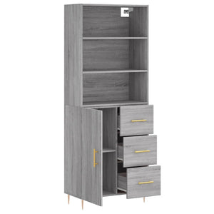 Ντουλάπι Γκρι Sonoma 69,5 x 34 x 180 εκ. Επεξεργασμένο Ξύλο