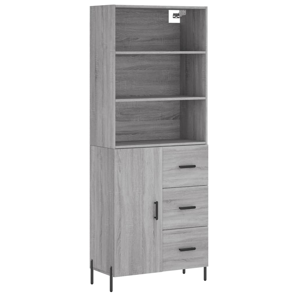 Ντουλάπι Γκρι Sonoma 69,5 x 34 x 180 εκ. Επεξεργασμένο Ξύλο - Pakobazaar