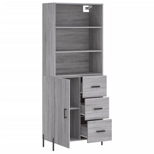 Ντουλάπι Γκρι Sonoma 69,5 x 34 x 180 εκ. Επεξεργασμένο Ξύλο - Pakobazaar