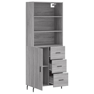 Ντουλάπι Γκρι Sonoma 69,5 x 34 x 180 εκ. Επεξεργασμένο Ξύλο