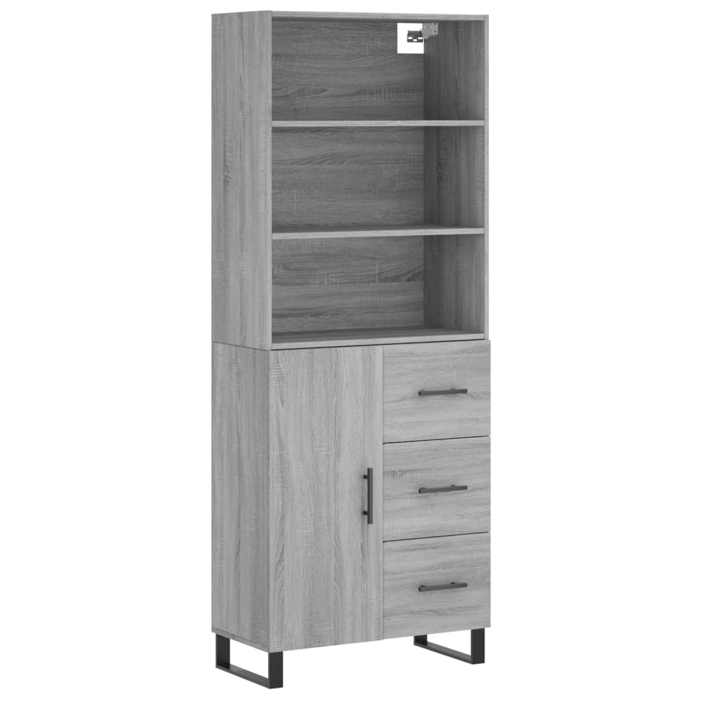 Ντουλάπι Γκρι Sonoma 69,5 x 34 x 180 εκ. Επεξεργασμένο Ξύλο