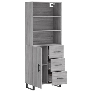 Ντουλάπι Γκρι Sonoma 69,5 x 34 x 180 εκ. Επεξεργασμένο Ξύλο