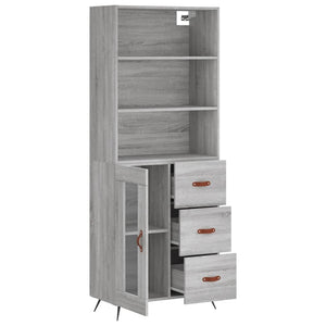 Ντουλάπι Γκρι Sonoma 69,5 x 34 x 180 εκ. Επεξεργασμένο Ξύλο
