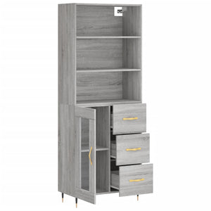 Ντουλάπι Γκρι Sonoma 69,5 x 34 x 180 εκ. Επεξεργασμένο Ξύλο