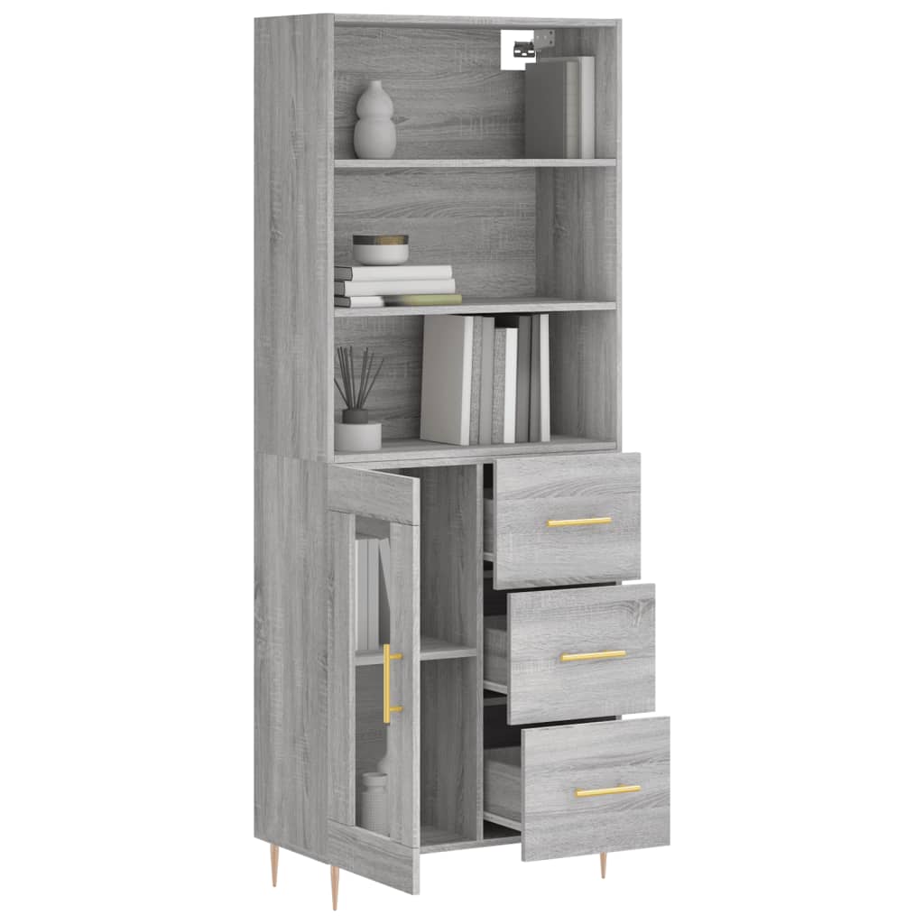 Ντουλάπι Γκρι Sonoma 69,5 x 34 x 180 εκ. Επεξεργασμένο Ξύλο - Pakobazaar