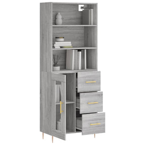 Ντουλάπι Γκρι Sonoma 69,5 x 34 x 180 εκ. Επεξεργασμένο Ξύλο - Pakobazaar