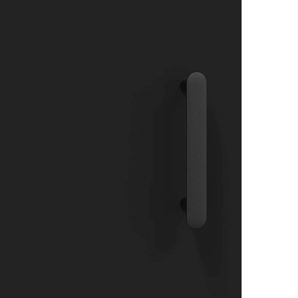 Ντουλάπι Μαύρο 69,5x34x180 εκ. από Επεξεργασμένο Ξύλο