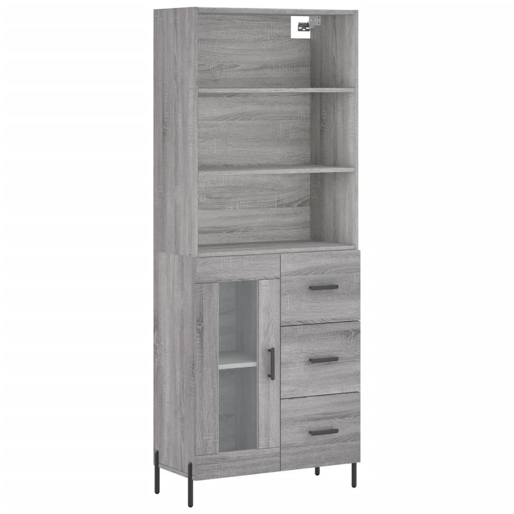 Ντουλάπι Γκρι Sonoma 69,5 x 34 x 180 εκ. Επεξεργασμένο Ξύλο