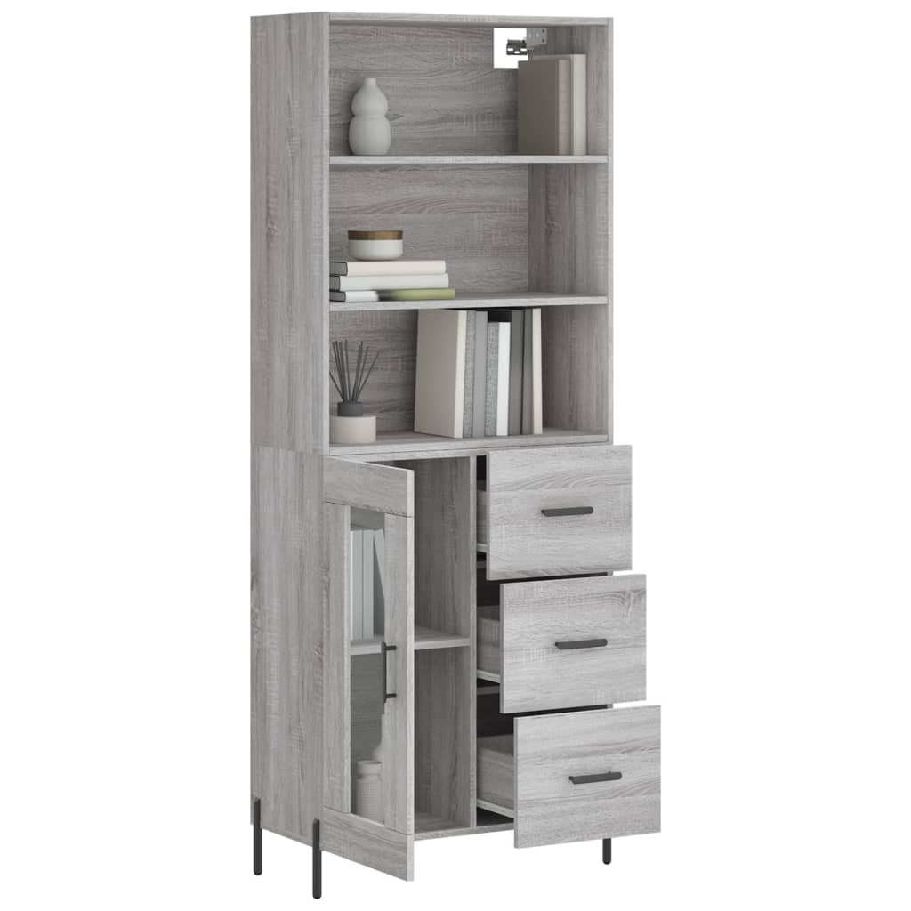 Ντουλάπι Γκρι Sonoma 69,5 x 34 x 180 εκ. Επεξεργασμένο Ξύλο