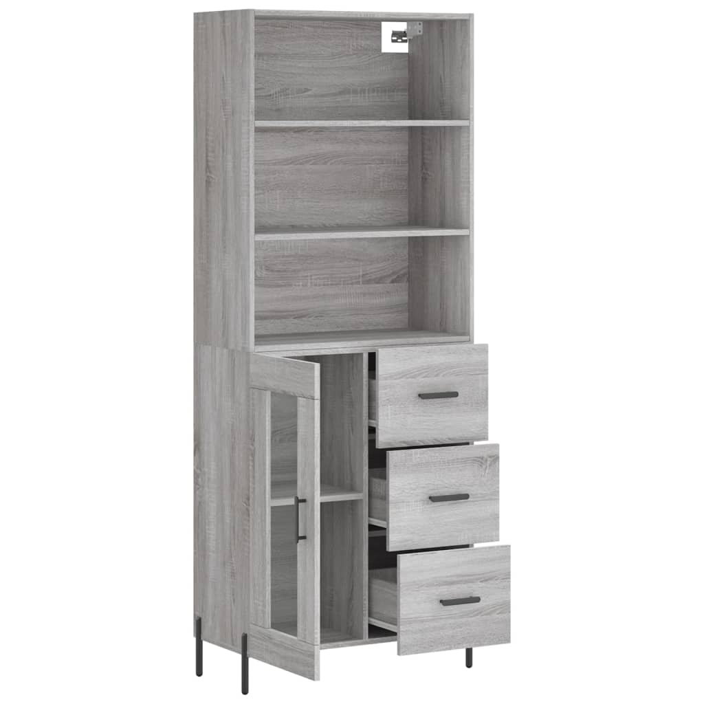 Ντουλάπι Γκρι Sonoma 69,5 x 34 x 180 εκ. Επεξεργασμένο Ξύλο